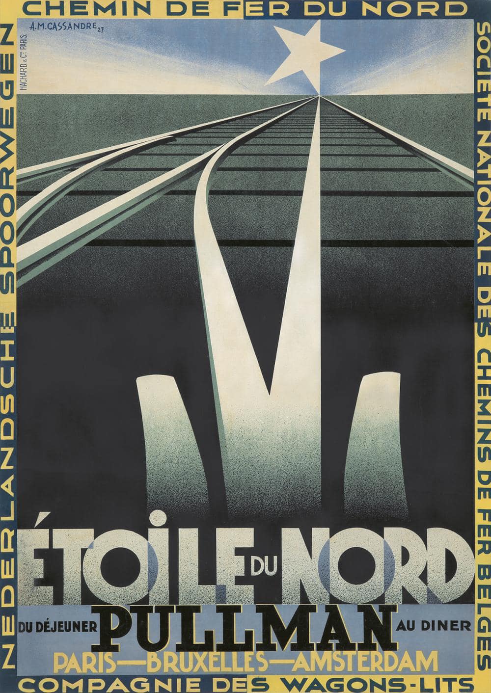 Adolphe Cassandre's La Route Bleue poster