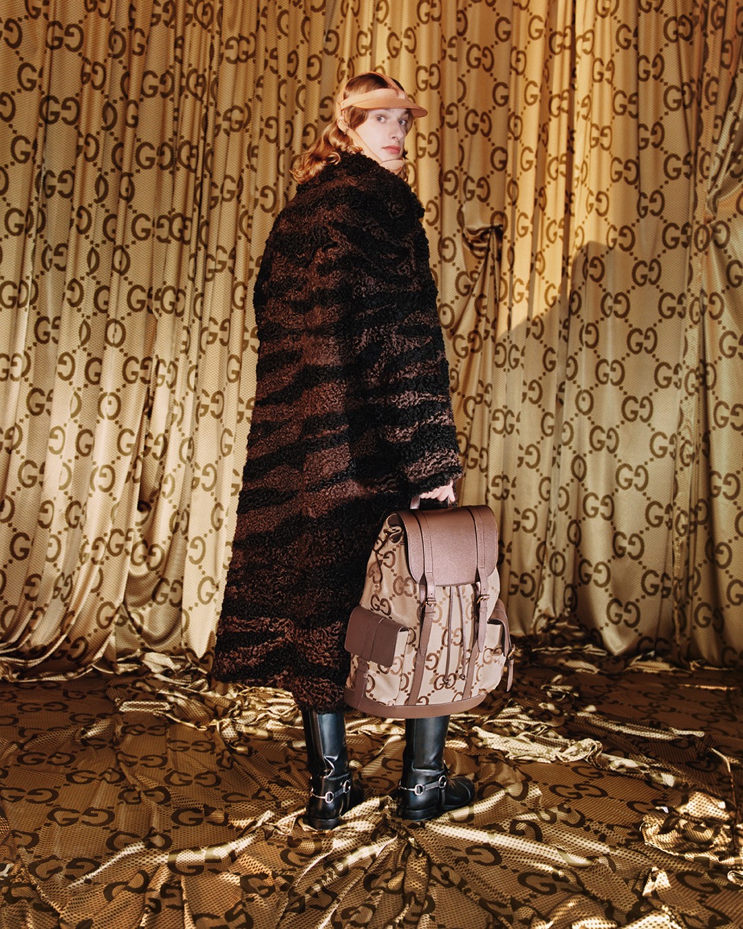 Seen in the Gucci Gift campaign for 2021, the GG motif appears in