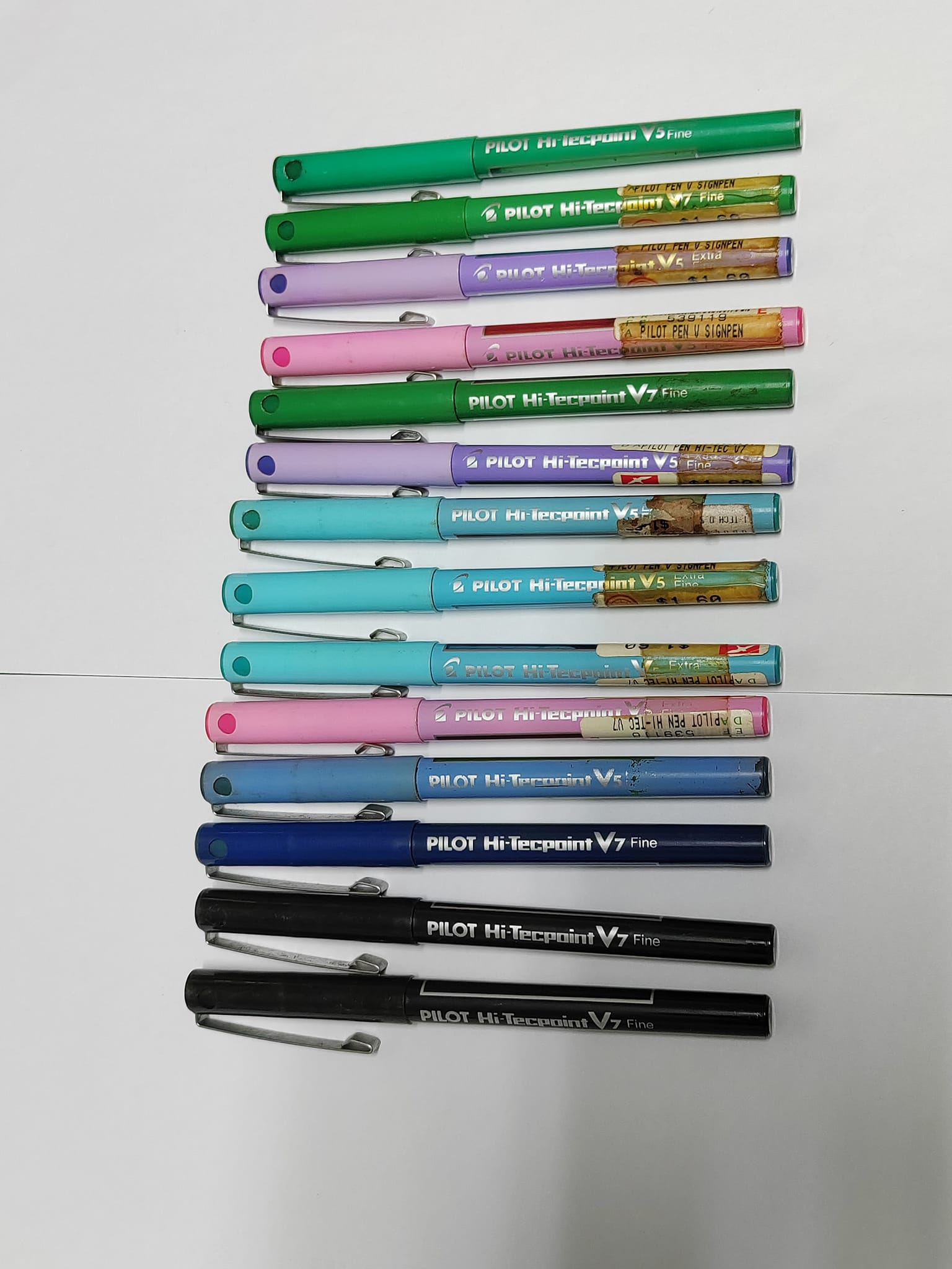 Vintage Pilot Hi-Tecpoint pens still work after years