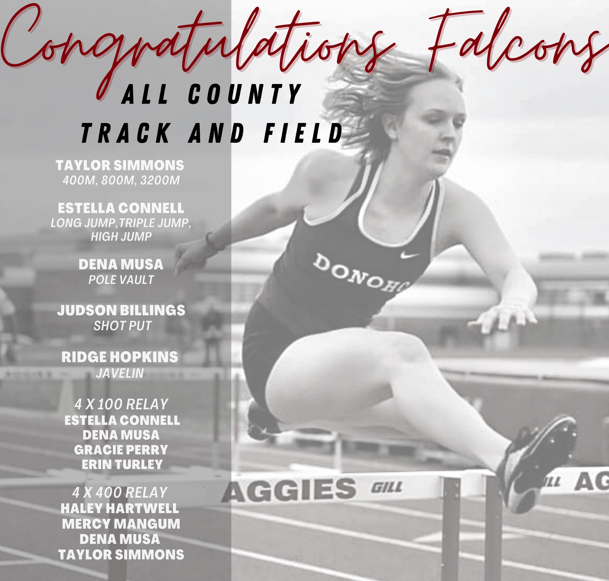 Congratulations to our Track and Field... - The Donoho School | Facebook