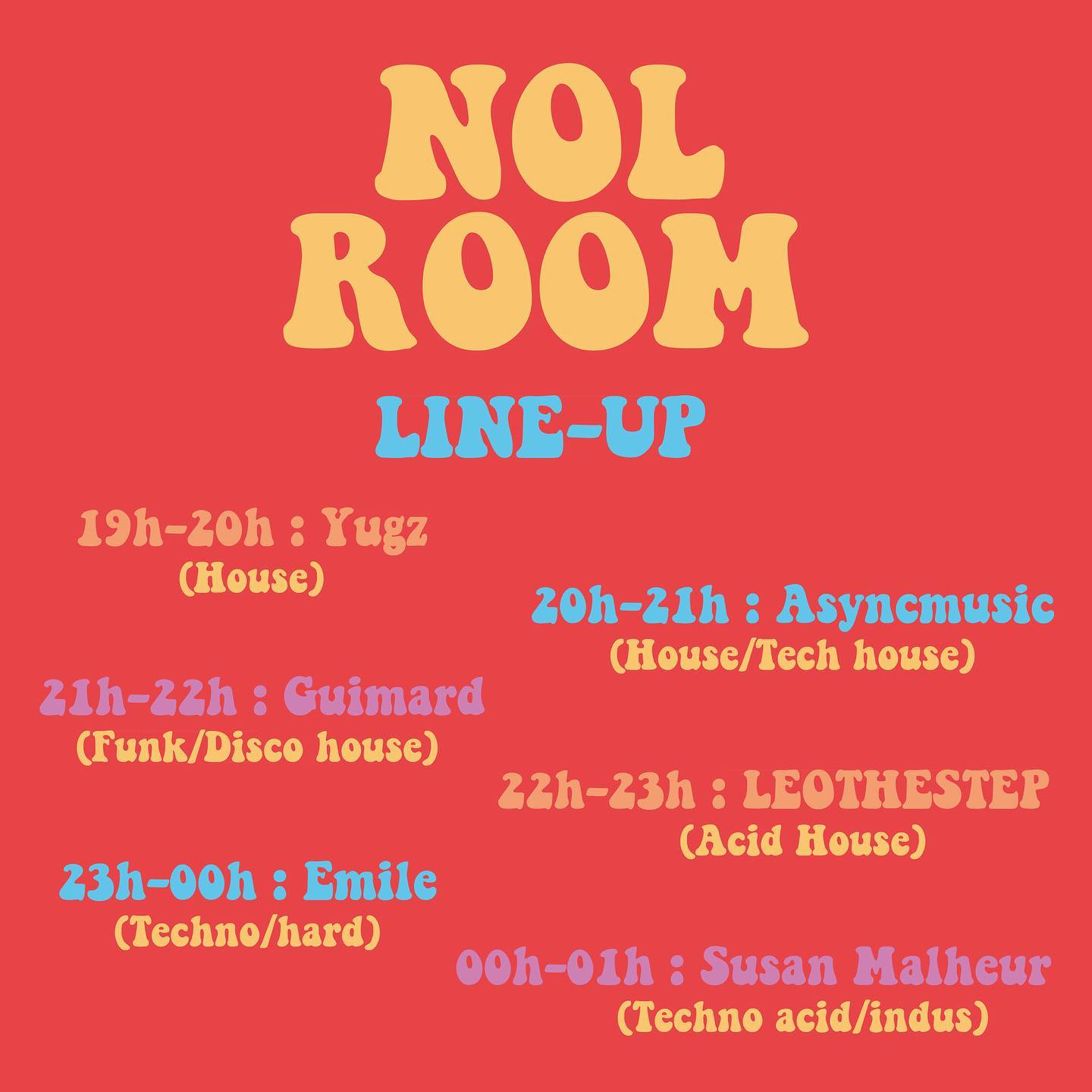 No Larsen - 🌺Line-up🌺 Voici la programmation pour cette NOL Room du NLF ...