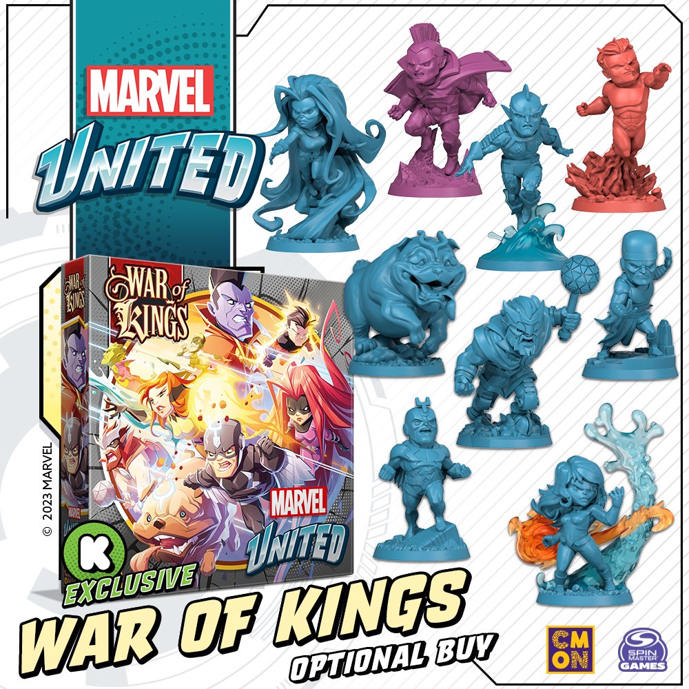 Cartes Marvel United Black Bolt - War Of Kings - CMON Kickstarter - Occasion - Référence G841