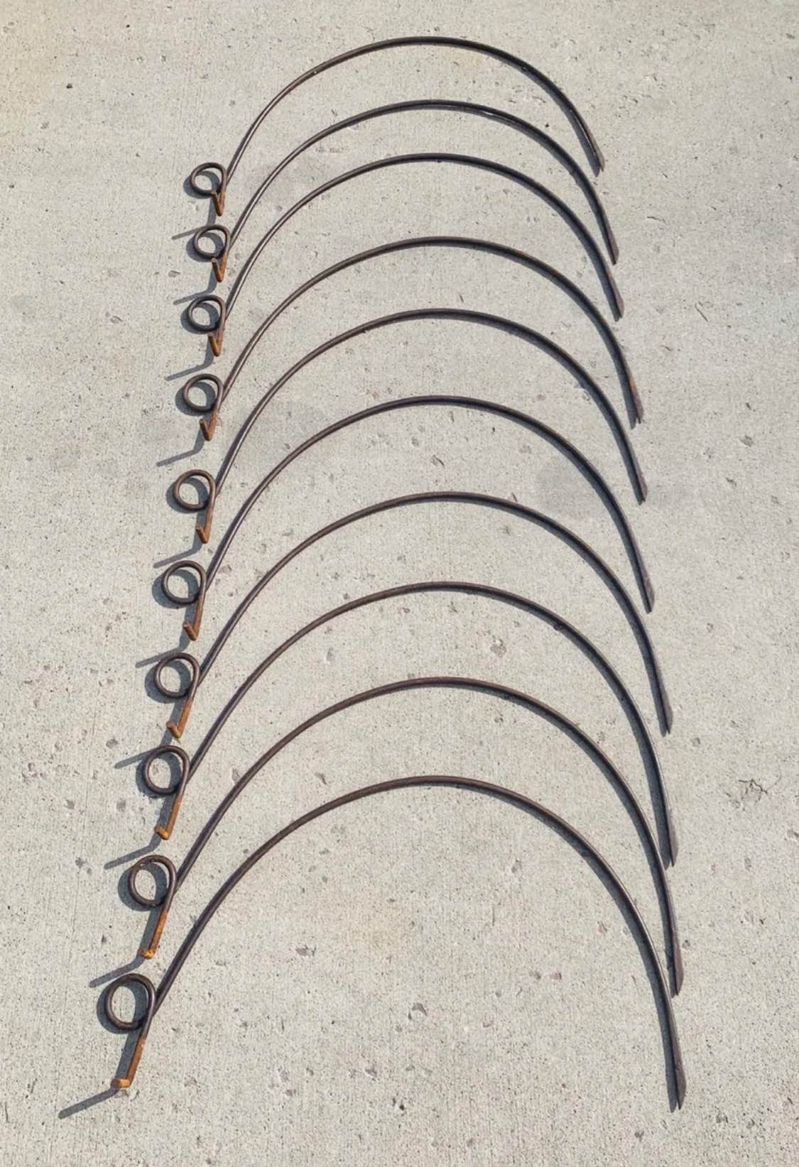 Antique Hay Dump Rake Tines Teeth Farm Part Steampunk Rust Yard Art ...