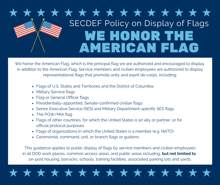 SECDEF Policy on display of... - U.S. Army Fort Campbell | Facebook