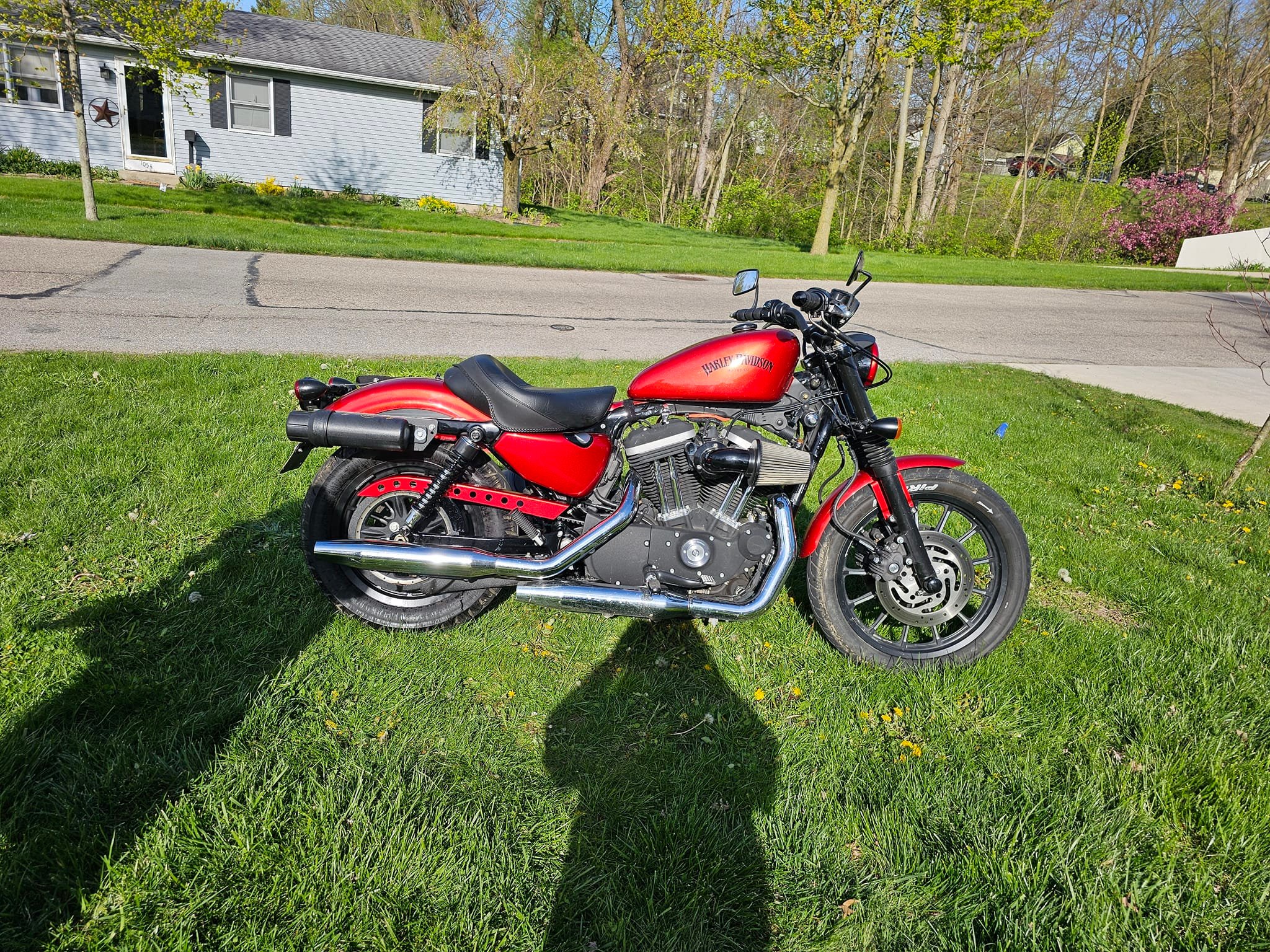 2002年式　赤(ワインレッド)タンクリジスポ XLH883 Sportster