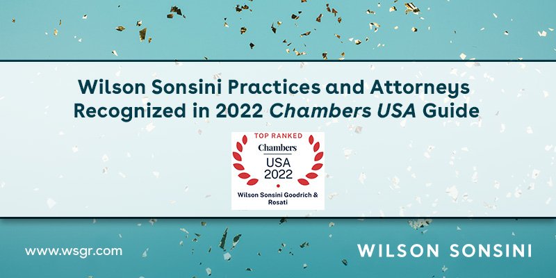 We are excited to be... - Wilson Sonsini Goodrich & Rosati