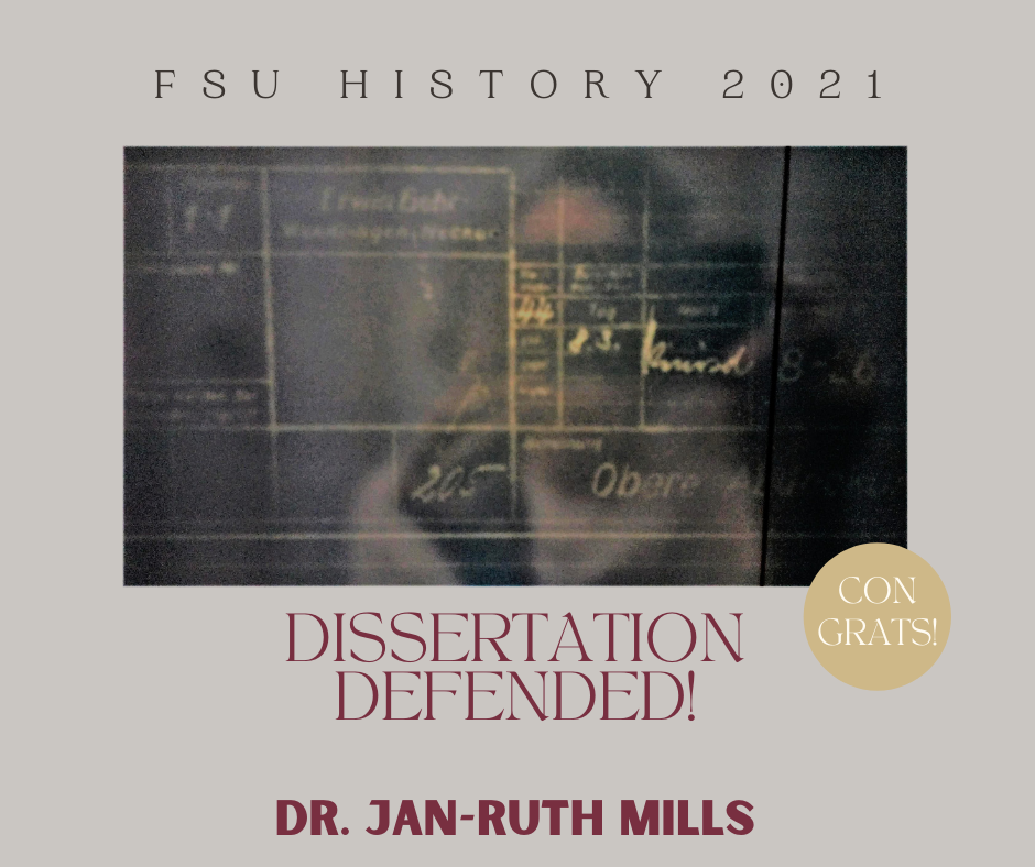 Congratulations to Dr. Jan-Ruth... - Department of History