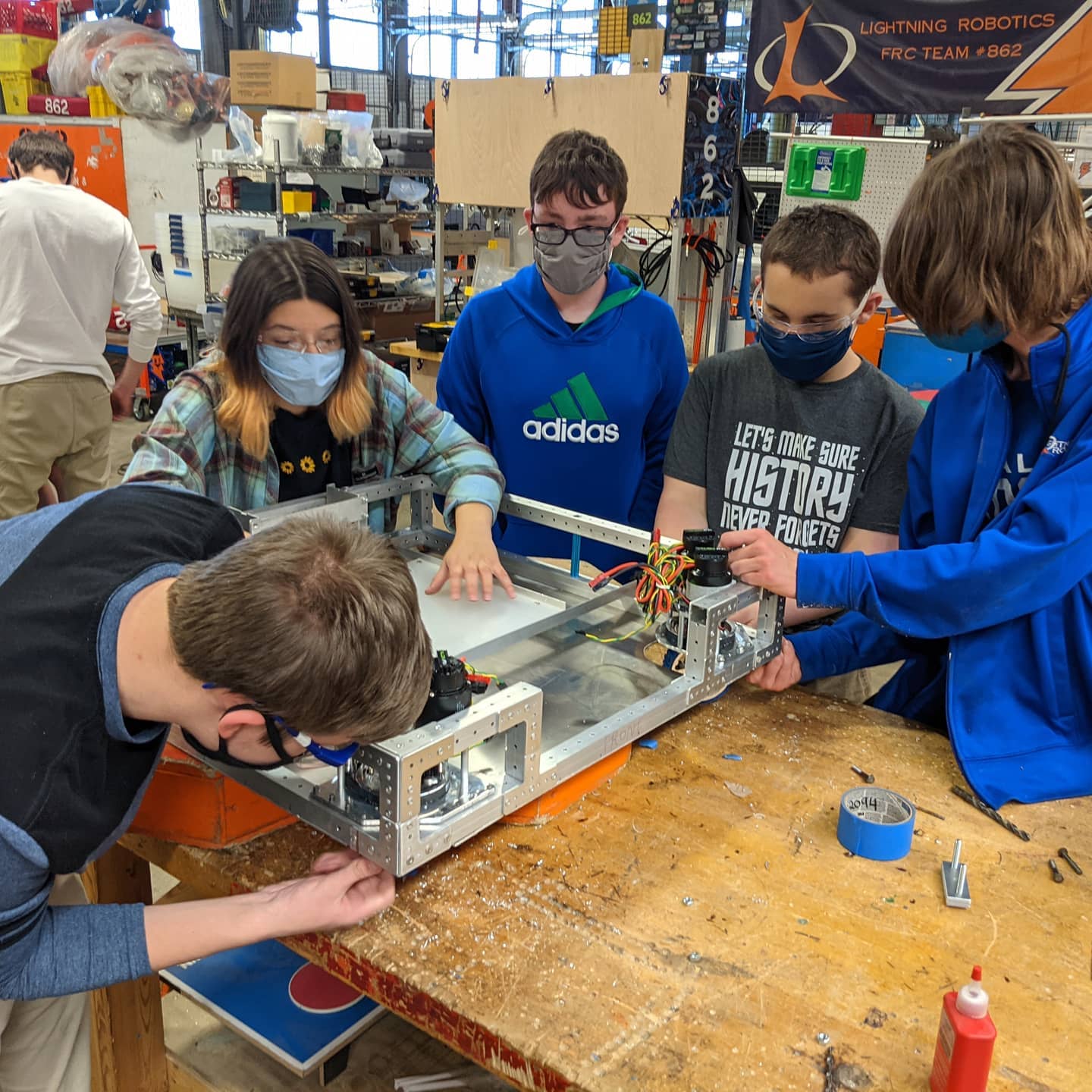 Fabrication team is installing the... - Lightning Robotics | Facebook