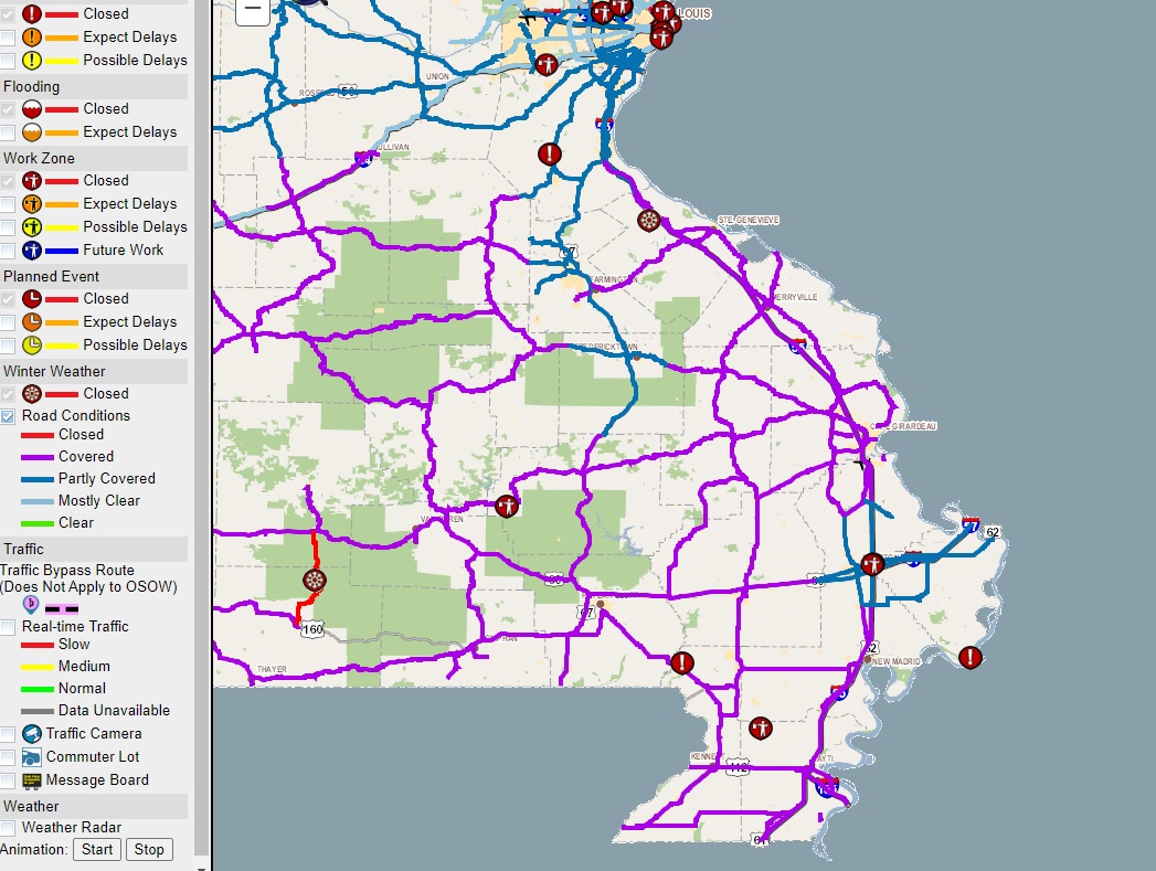 KFVS-TV - Here's a look at the roads this morning, thanks to the MoDOT ...