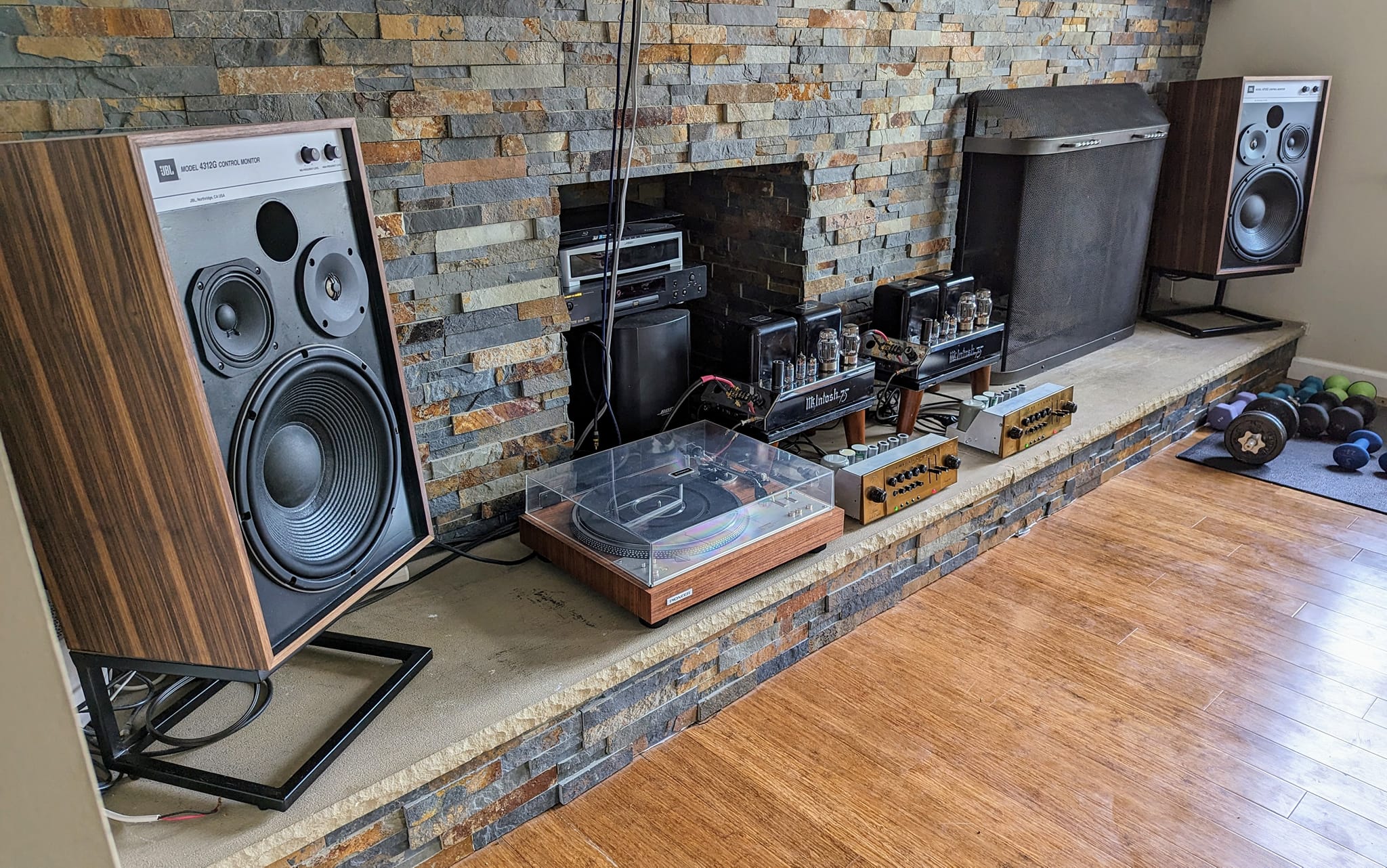 Restoring JBL 4312G speakers with walnut veneer and L100 tweeters
