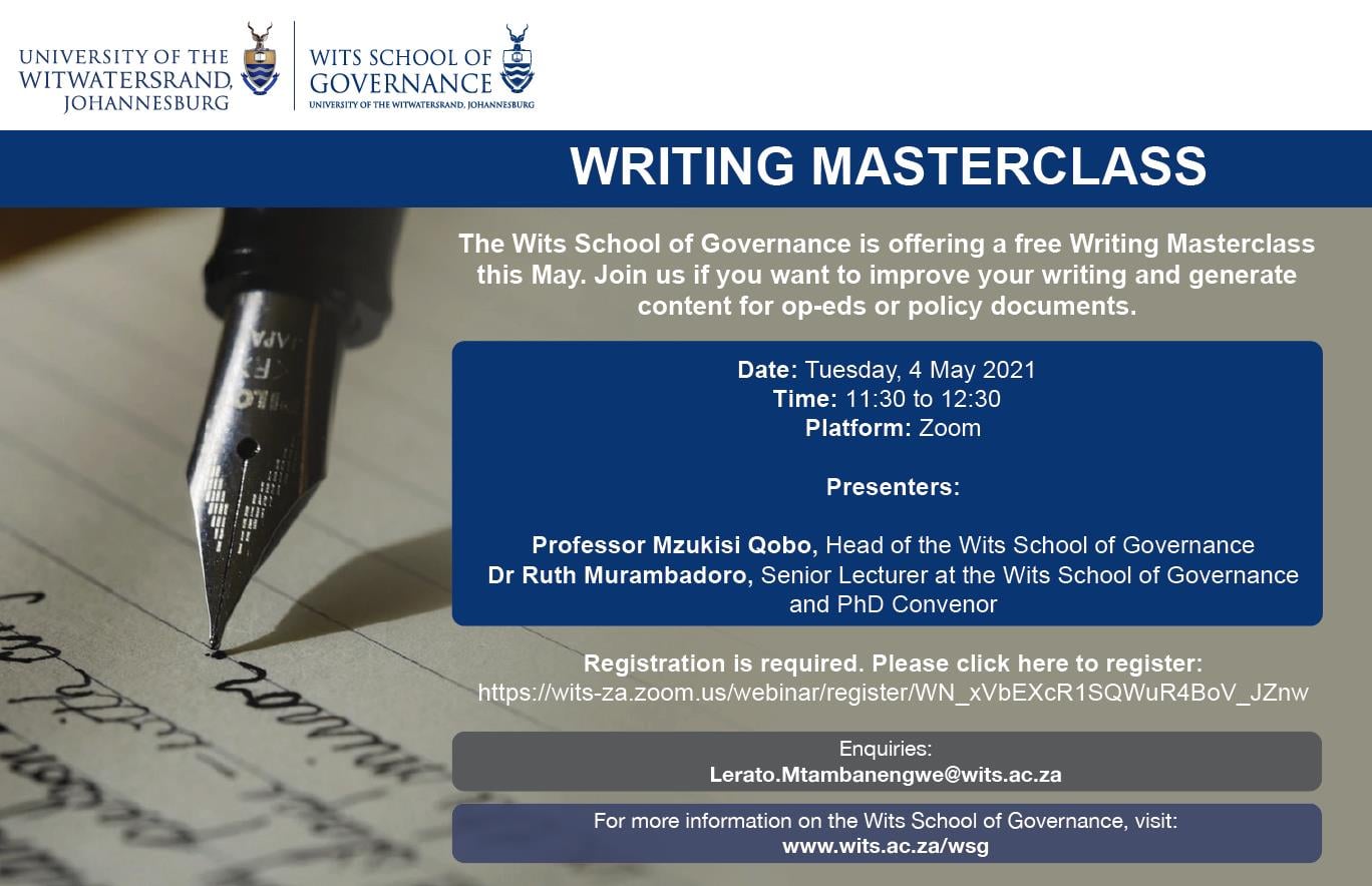 ️FREE: Join the... - Wits - University of the Witwatersrand | Facebook