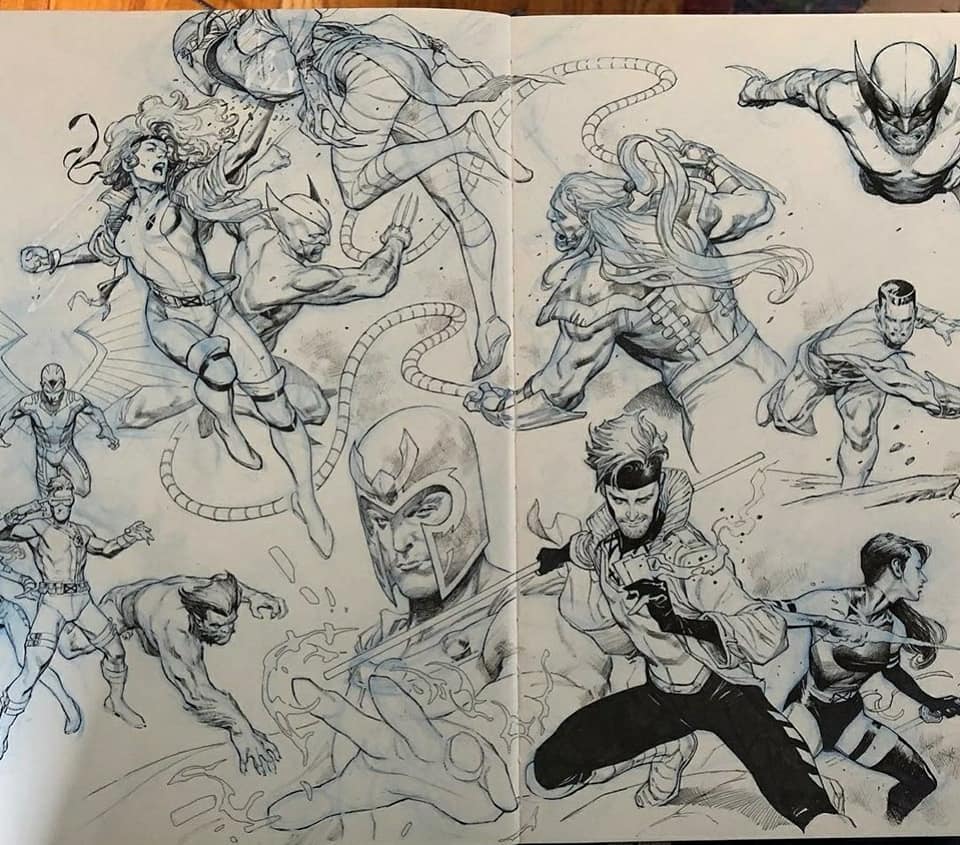Hump day art post The X related sketchbook art of Jerome Opeña