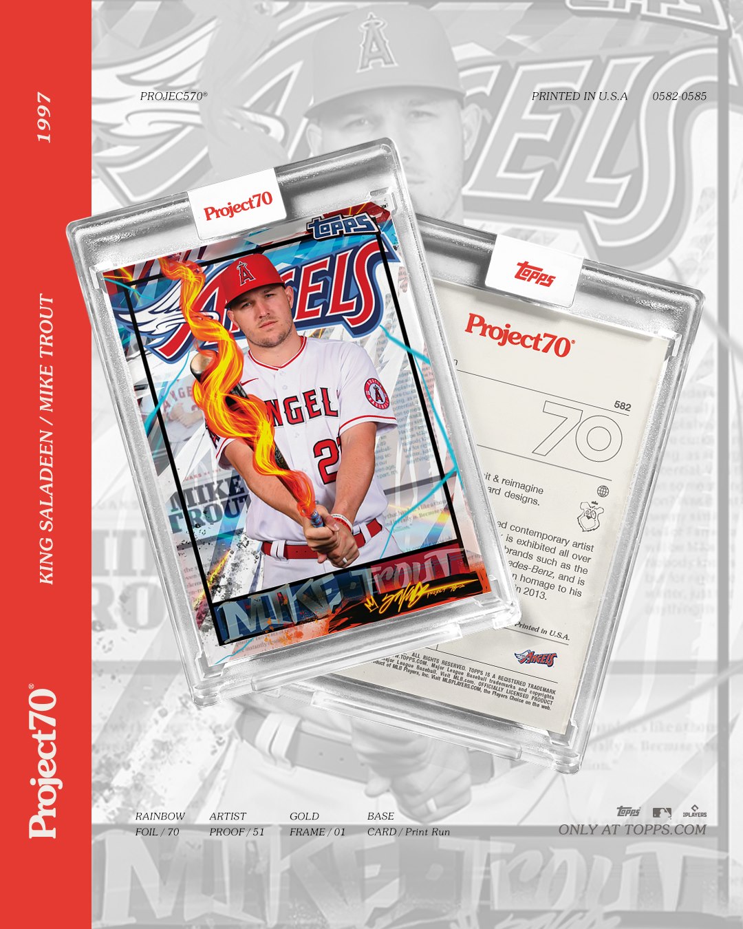 🚨 #PROJECT70 🚨 🔺1997 Mike Trout by King Saladeen 🔺1985