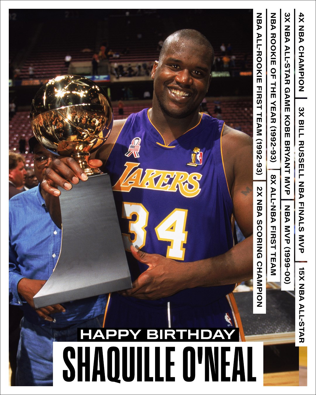 Join us in wishing 4x NBA Champion and 15x NBA All-Star Shaquille