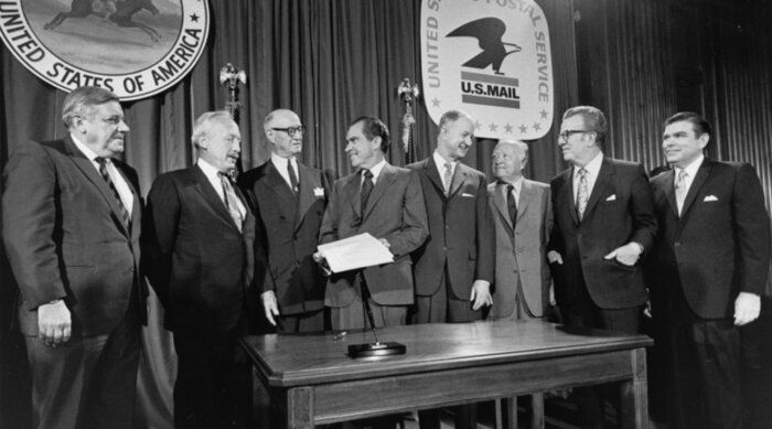 In 1970, President Richard Nixon signed the Postal Reorganization