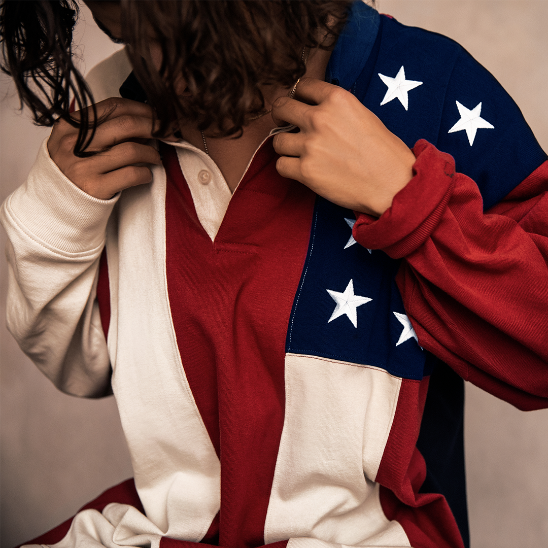 Stars, stripes and more sustainable. The classic rugby shirt in a