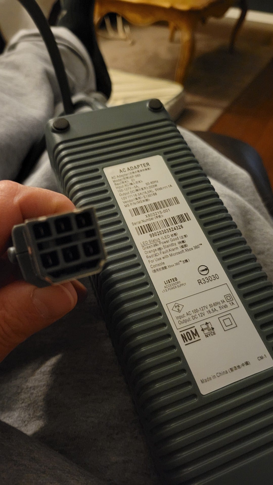 Microsoft 1429 Xbox 360 Kinect Sensor USB AC Adapter Power Supply Cable