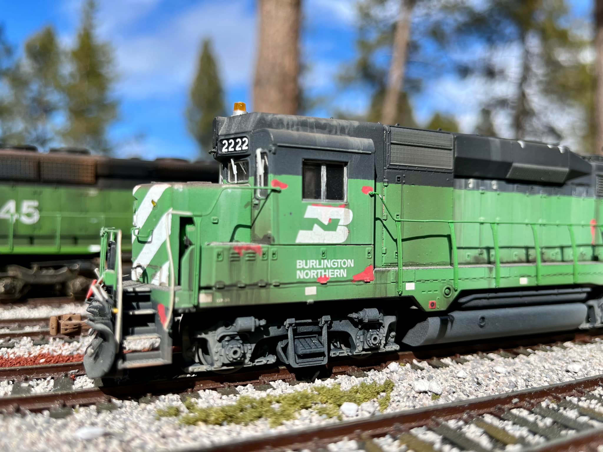 Burlington Northern GP30 #2208 in Big Sky Blue paint