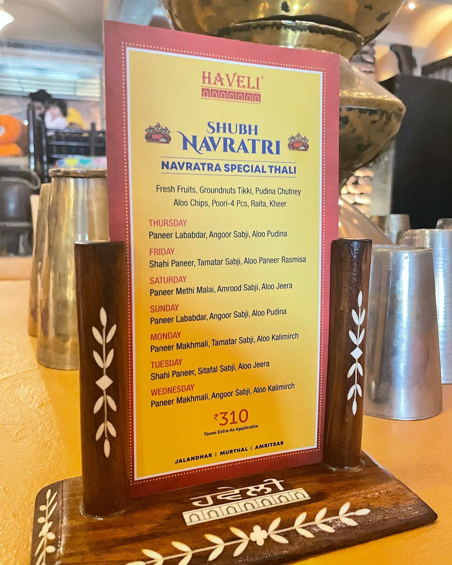 Haveli - Our special Navratri Menu ♥️😍 . . . #NavratriFood... | Facebook
