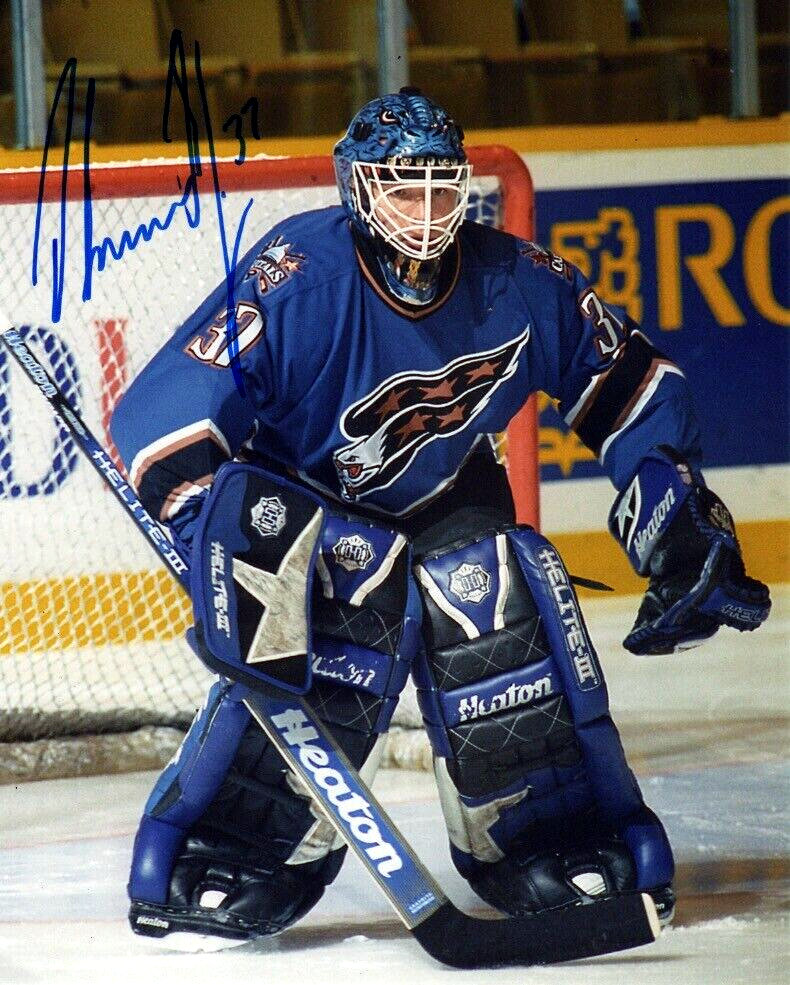 Maillot Vintage Washington Capitals CCM Dédicacé Olaf Kolzig Taille L - Collector