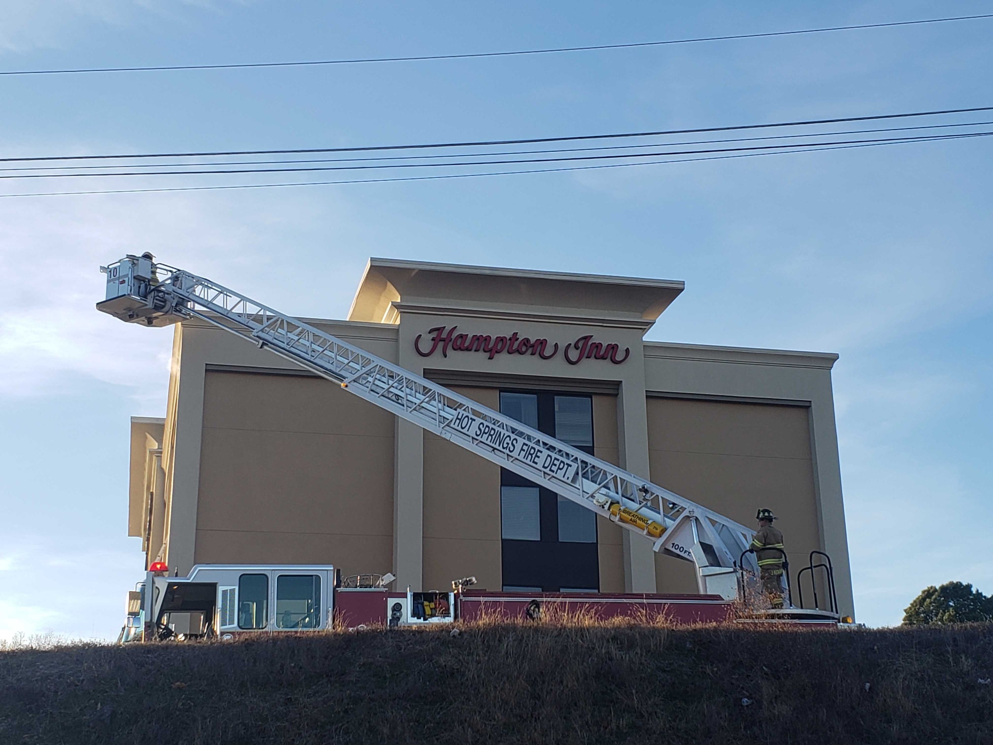 Hot Springs fire department contains 13th floor hotel fire