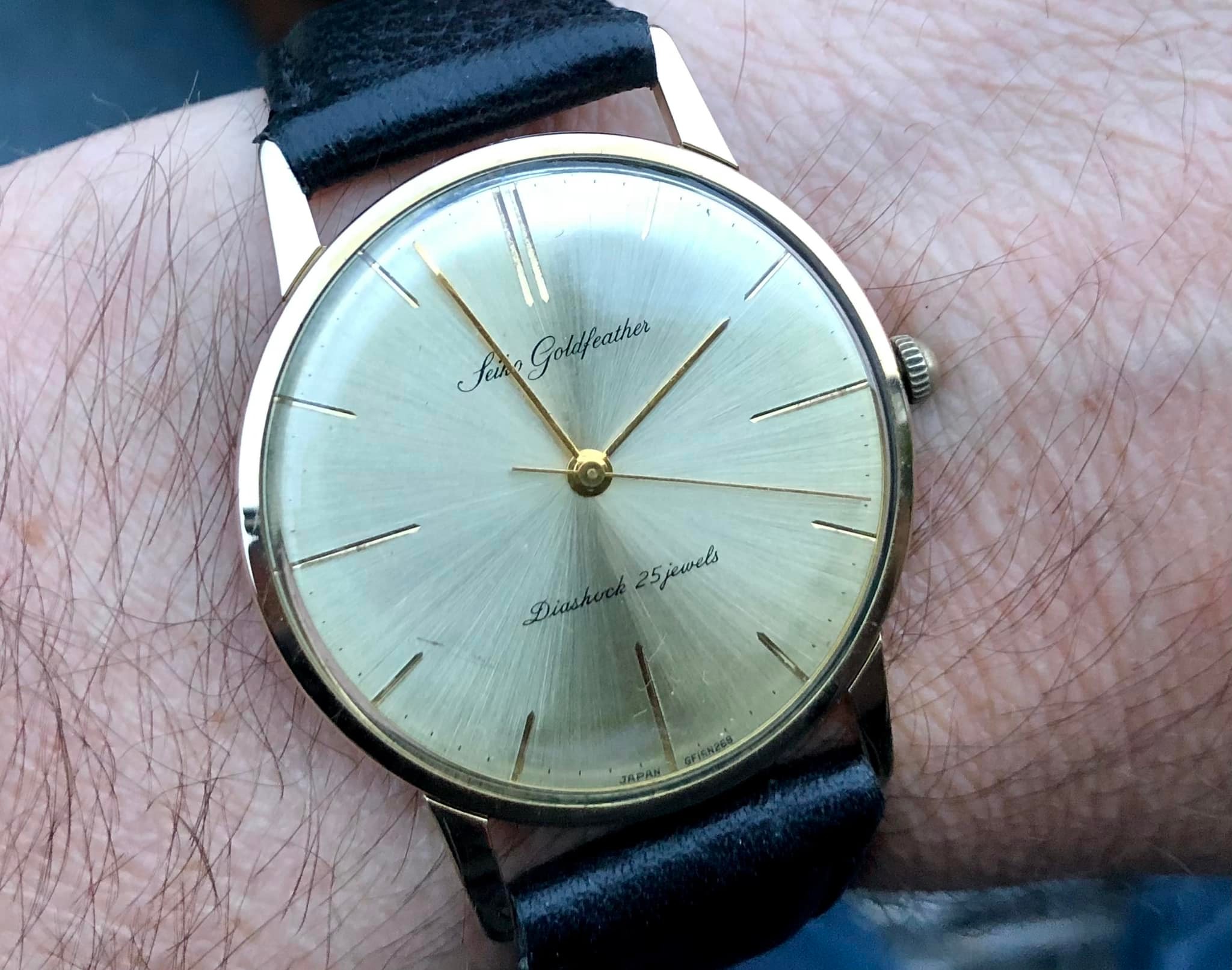 Vintage 1960 Seiko Goldfeather 14K. Gold Filled J15002E