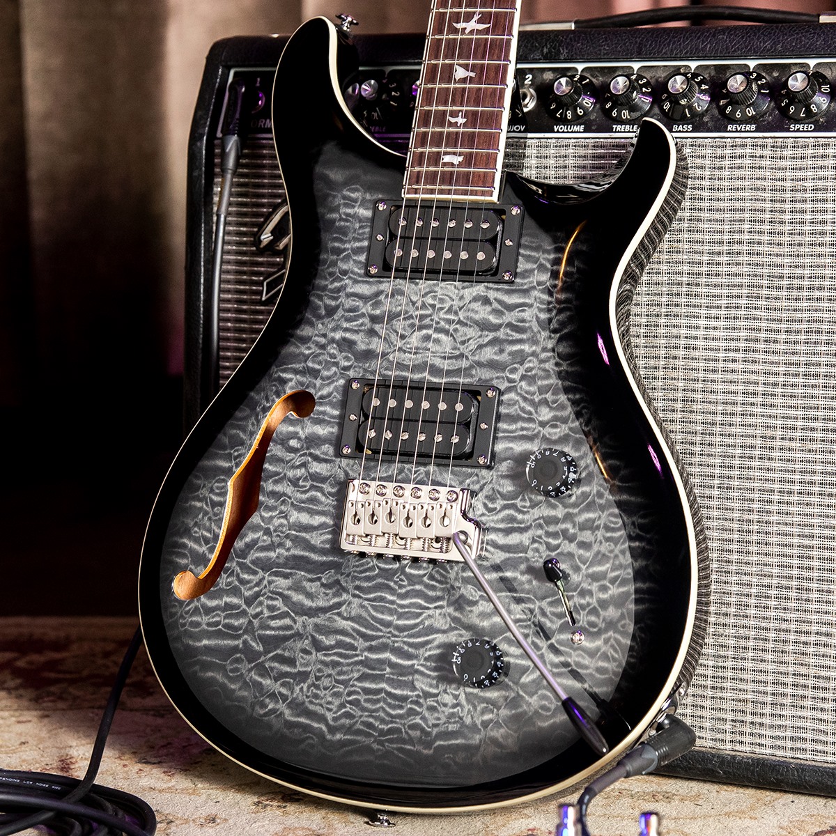 Guitar - Quilty as charged. This PRS Guitars SE Custom 22 Semi