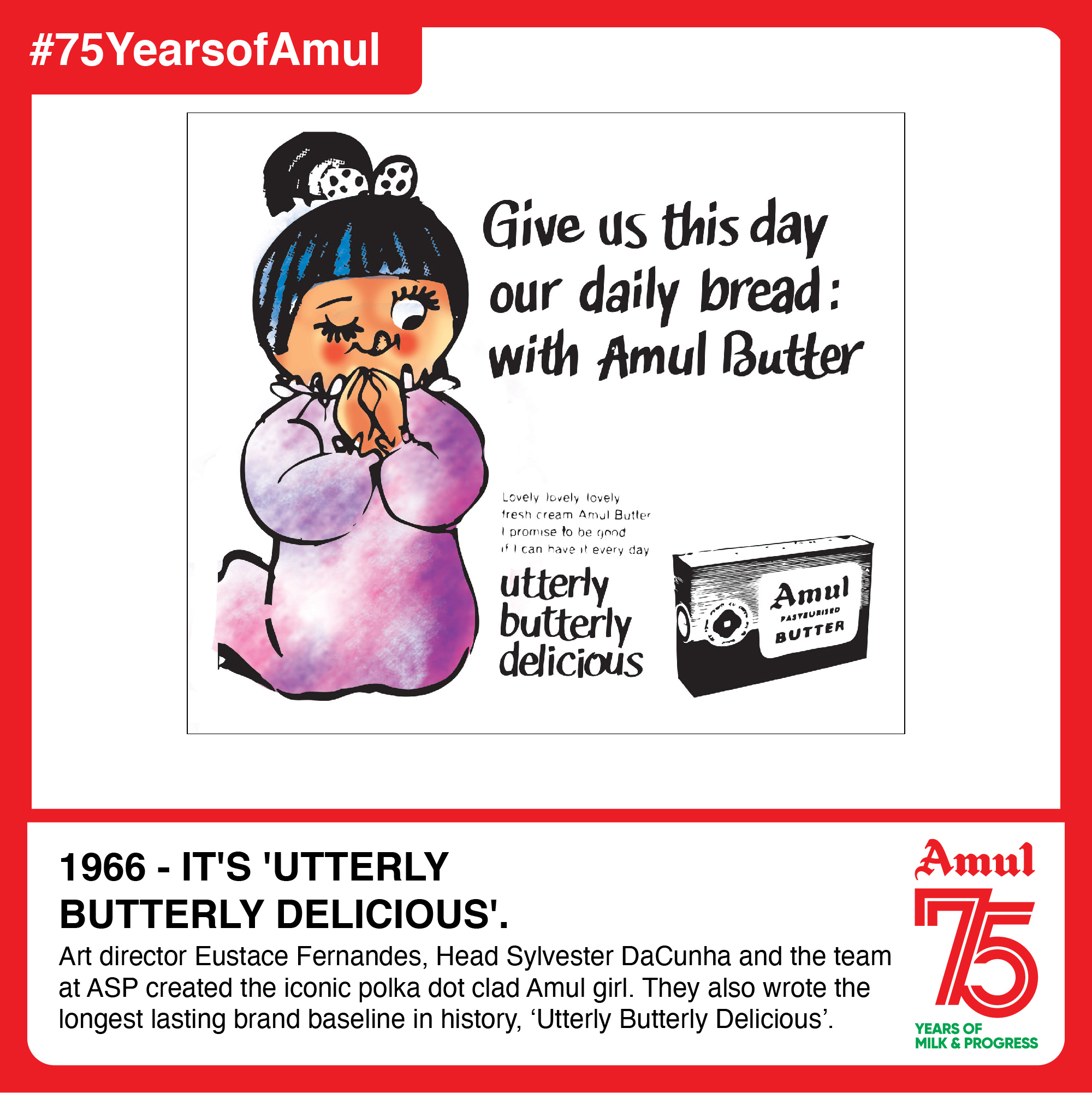 Amul - The #Amul Journey: 1966 - IT'S 'UTTERLY BUTTERLY... | Facebook