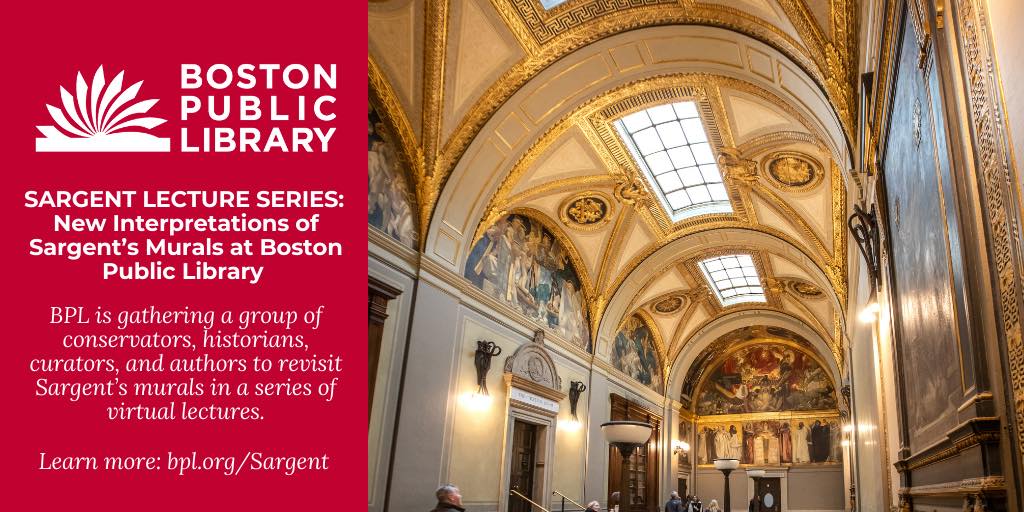 Boston Public Library - Coming soon to the BPL: Sargent Lecture Series ...