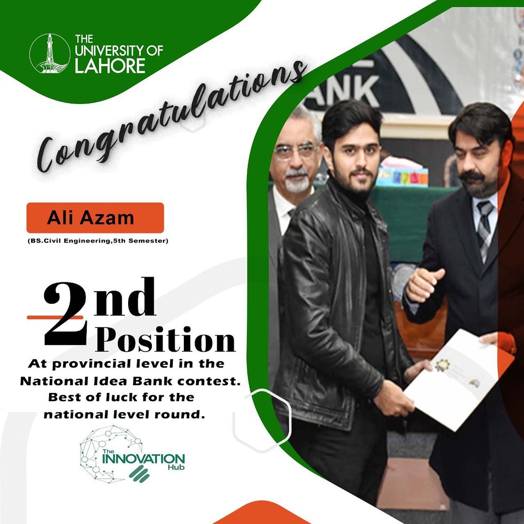 University - Mr. Ali Azam, a student of BS. Civil Engineering 5th ...