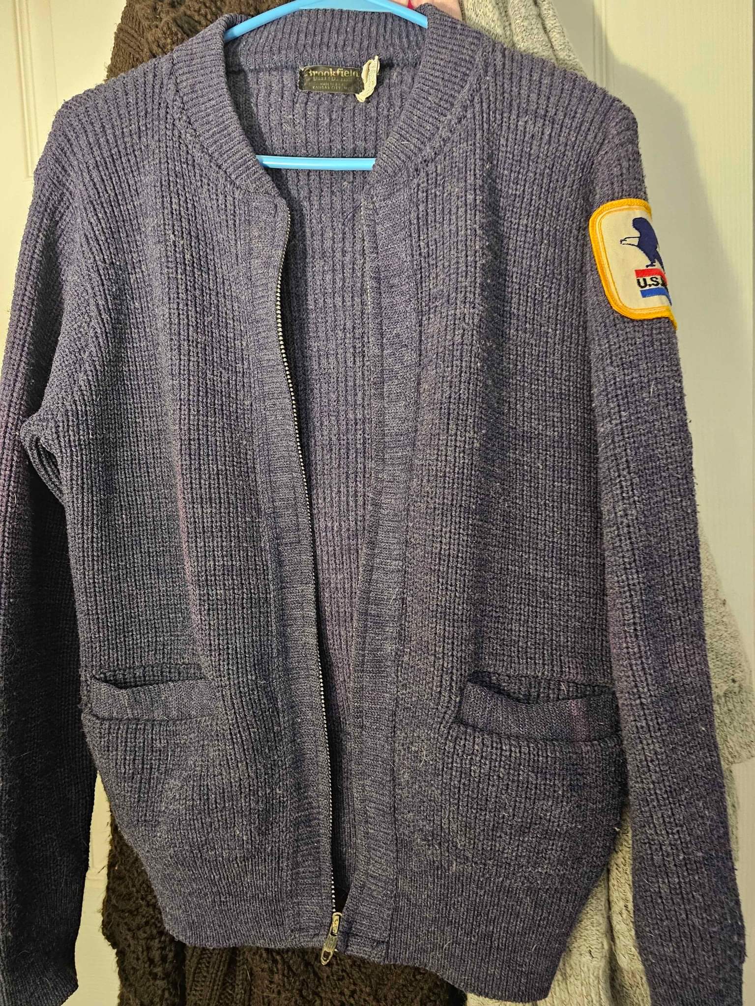 Official Vintage USPS Mail Carrier Cardigan worn by Mail carriers 