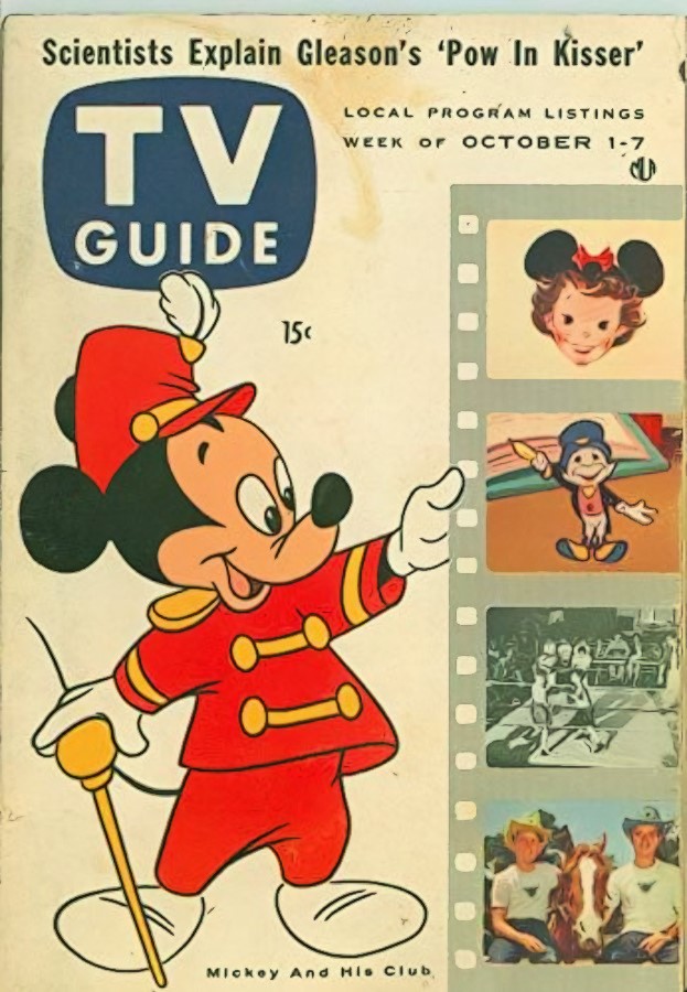 69 years ago today, October 1, 1955, TV Guide - Mickey Mouse Club