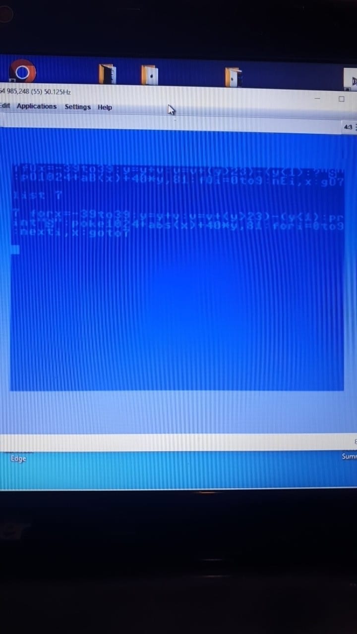 Programming some Microsoft v7 basic on the Commodore 128, a moving