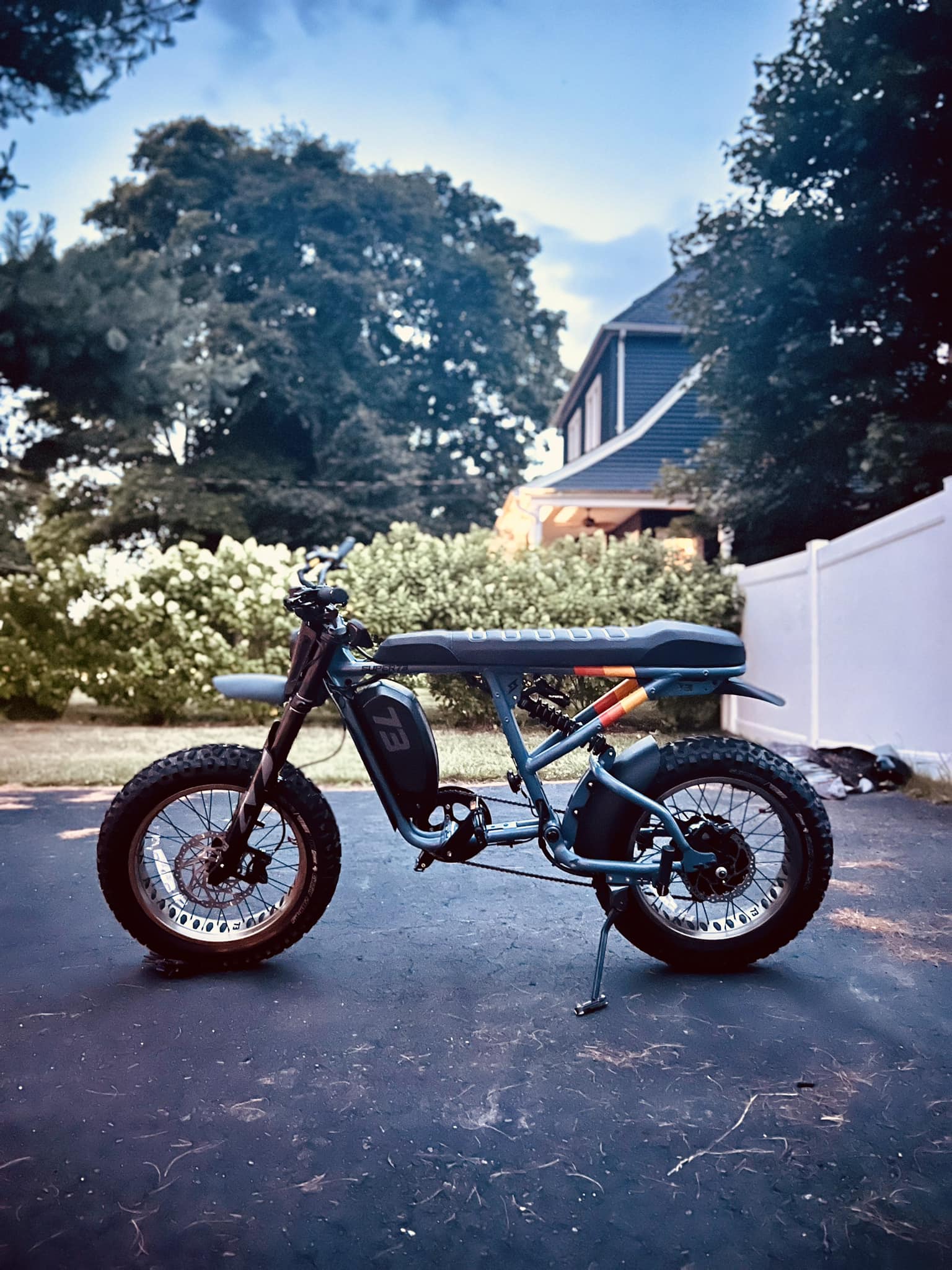 Custom Super73-ZX electric bike with accessories