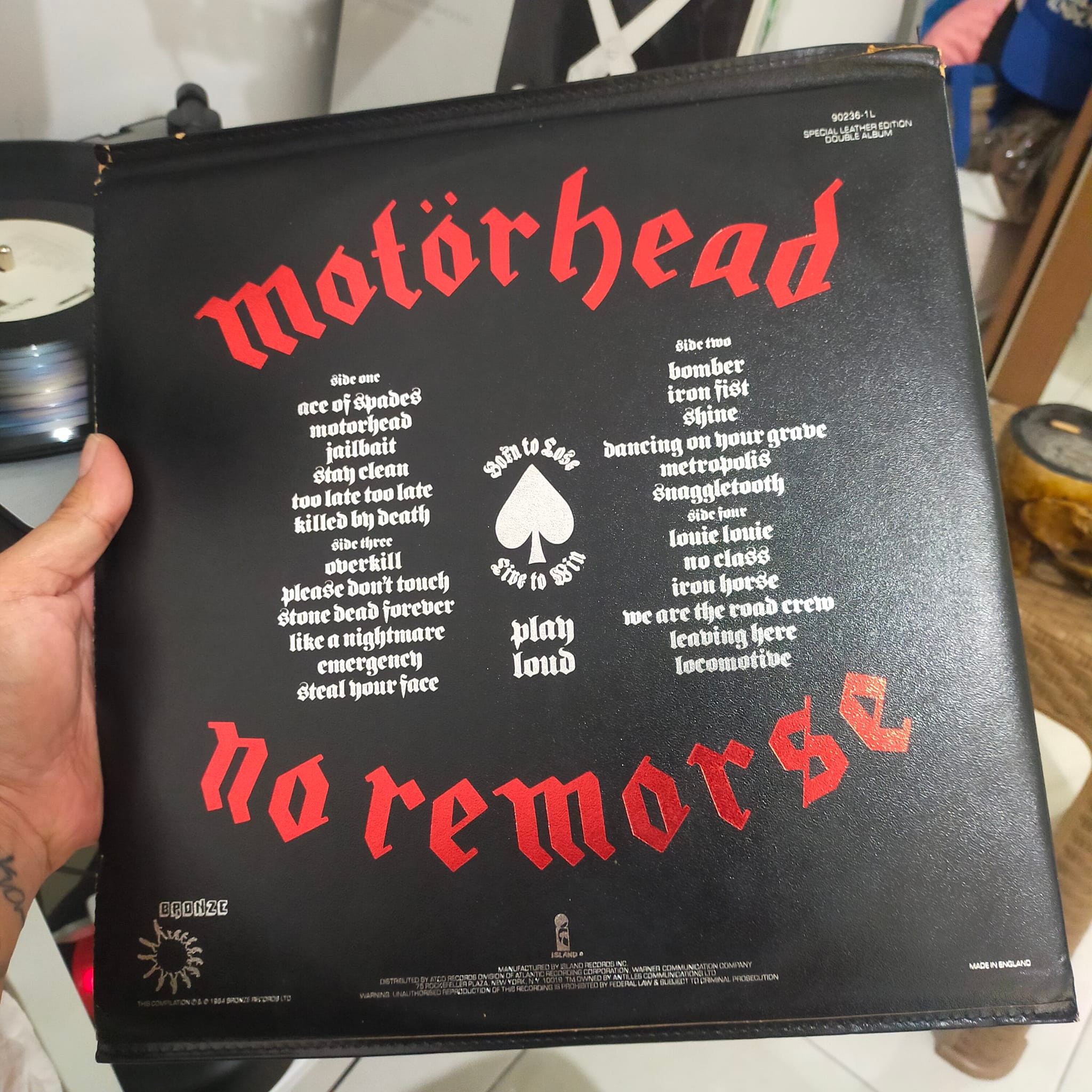 Motörhead - No Remorse Special edition leather sleeve (1984)