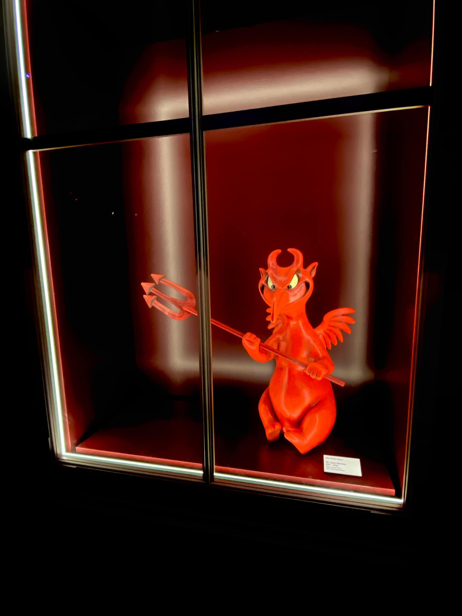 Disney's Mr. Toad's Wild Ride devil figure at Franklin Institute