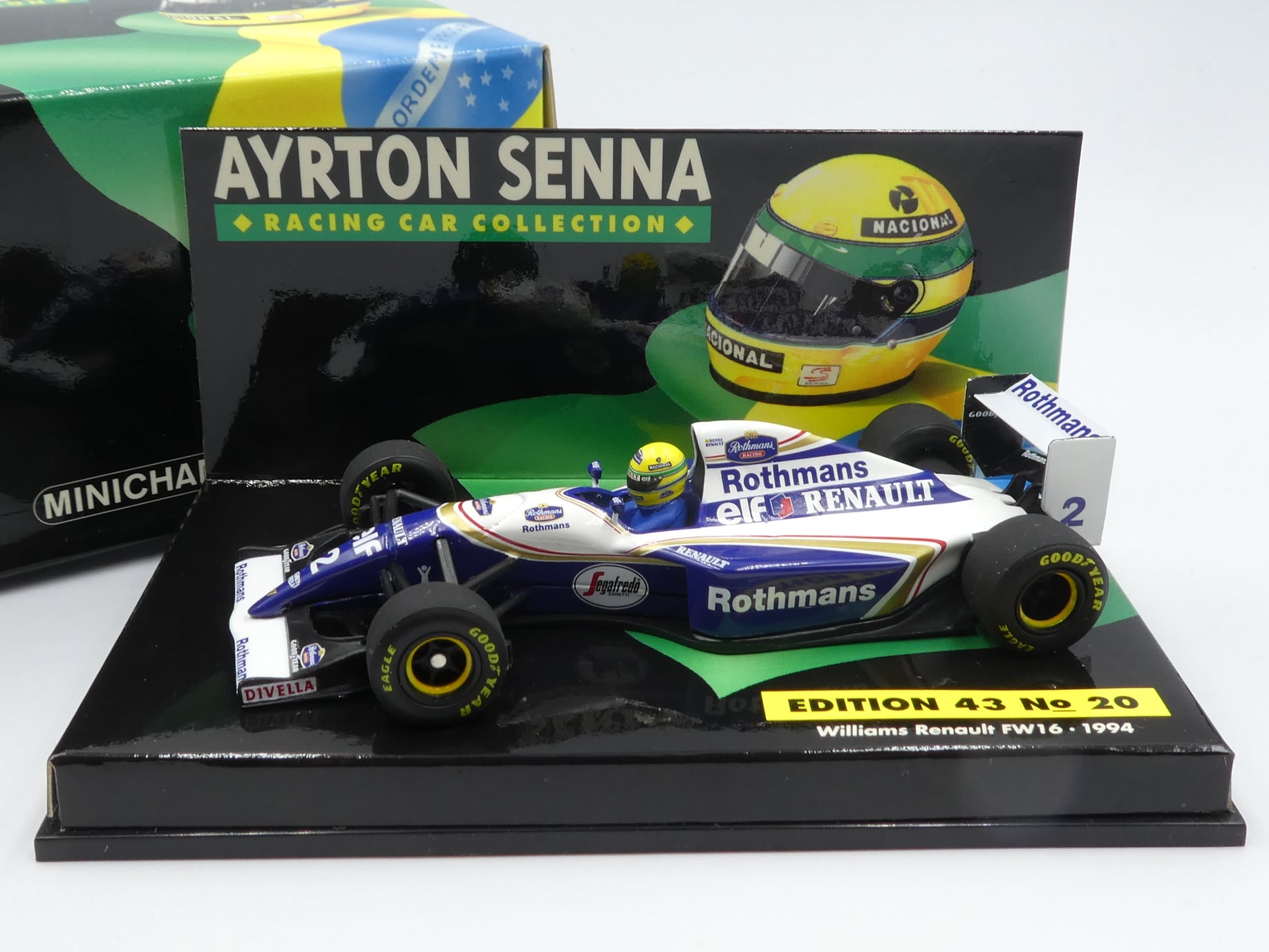 DHMI - Minichamps 1:43 Senna Williams FW16 1994 Rothmans with box
