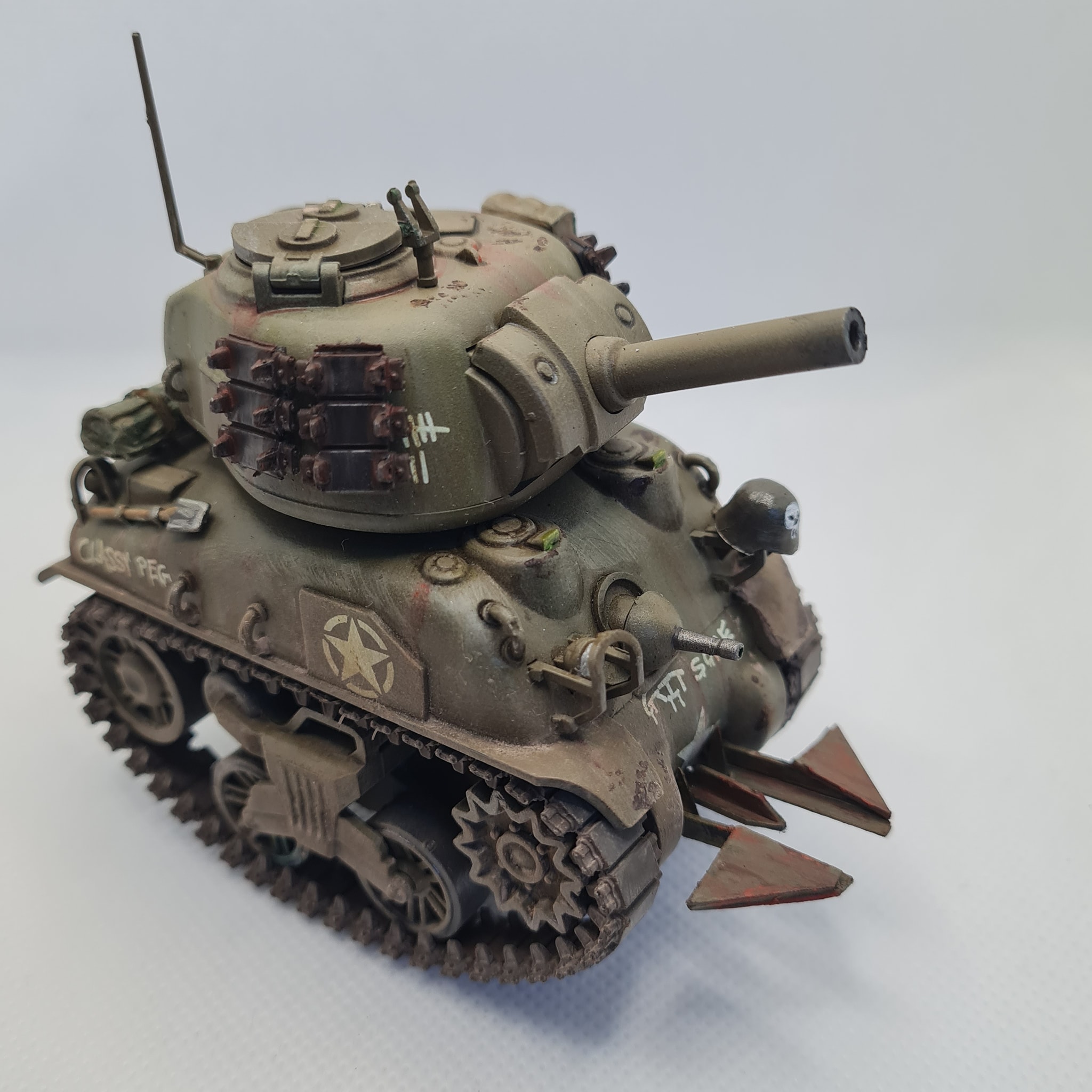 M4A3(75)w Sherman with a Culin hedgerow cutter. I tried to build a