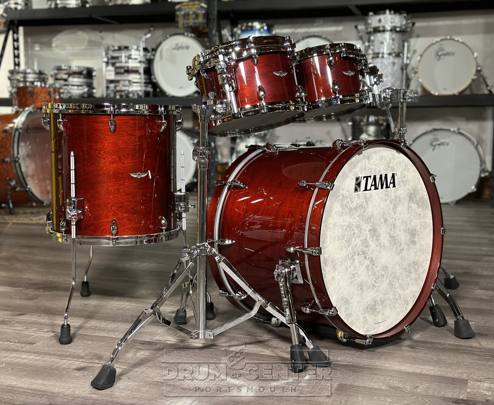 Tama Drums Star Walnut Red Burgundy Walnut - 22x16, 10x7, 12x8