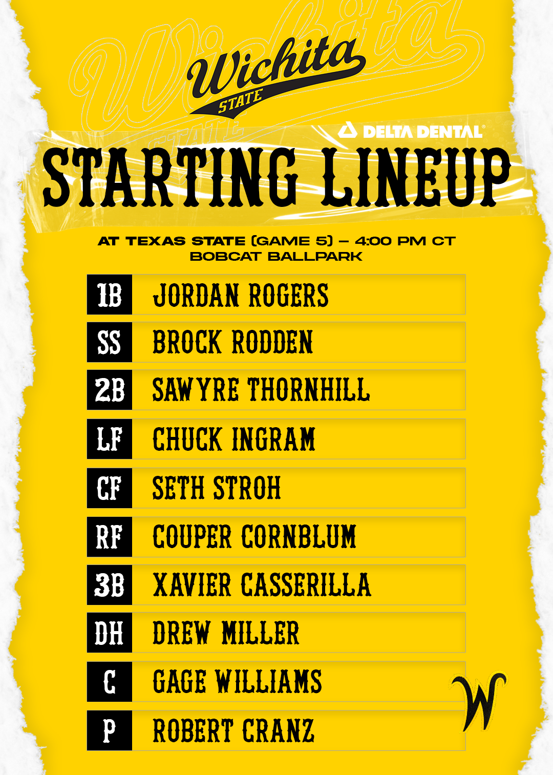 Wichita State Baseball - Three Shocker debuts this afternoon! Drew ...