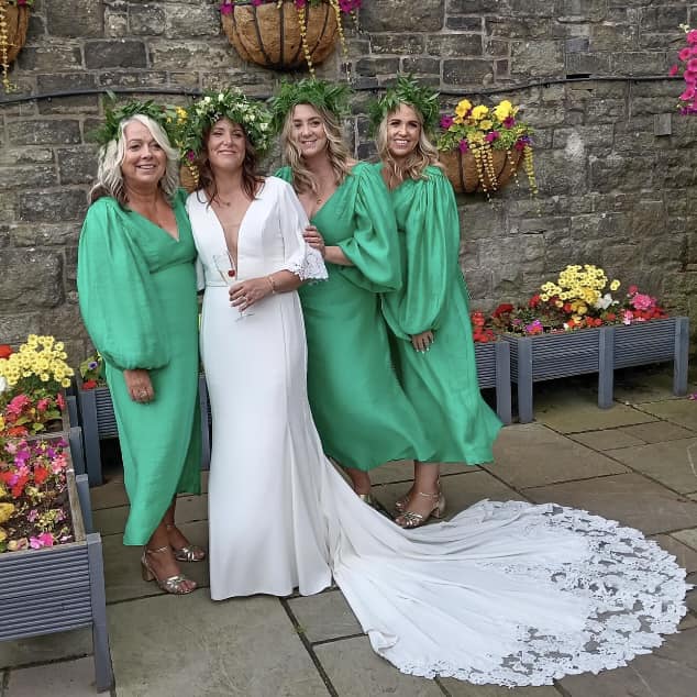 off the shoulder long sleeve boho wedding dress Garden Dresses Off-the-Shoulder Sleeves Chiffon Sweep Train 2025_11/12 color:Morning Mist This includes several measurements Girls Black Party Dresses