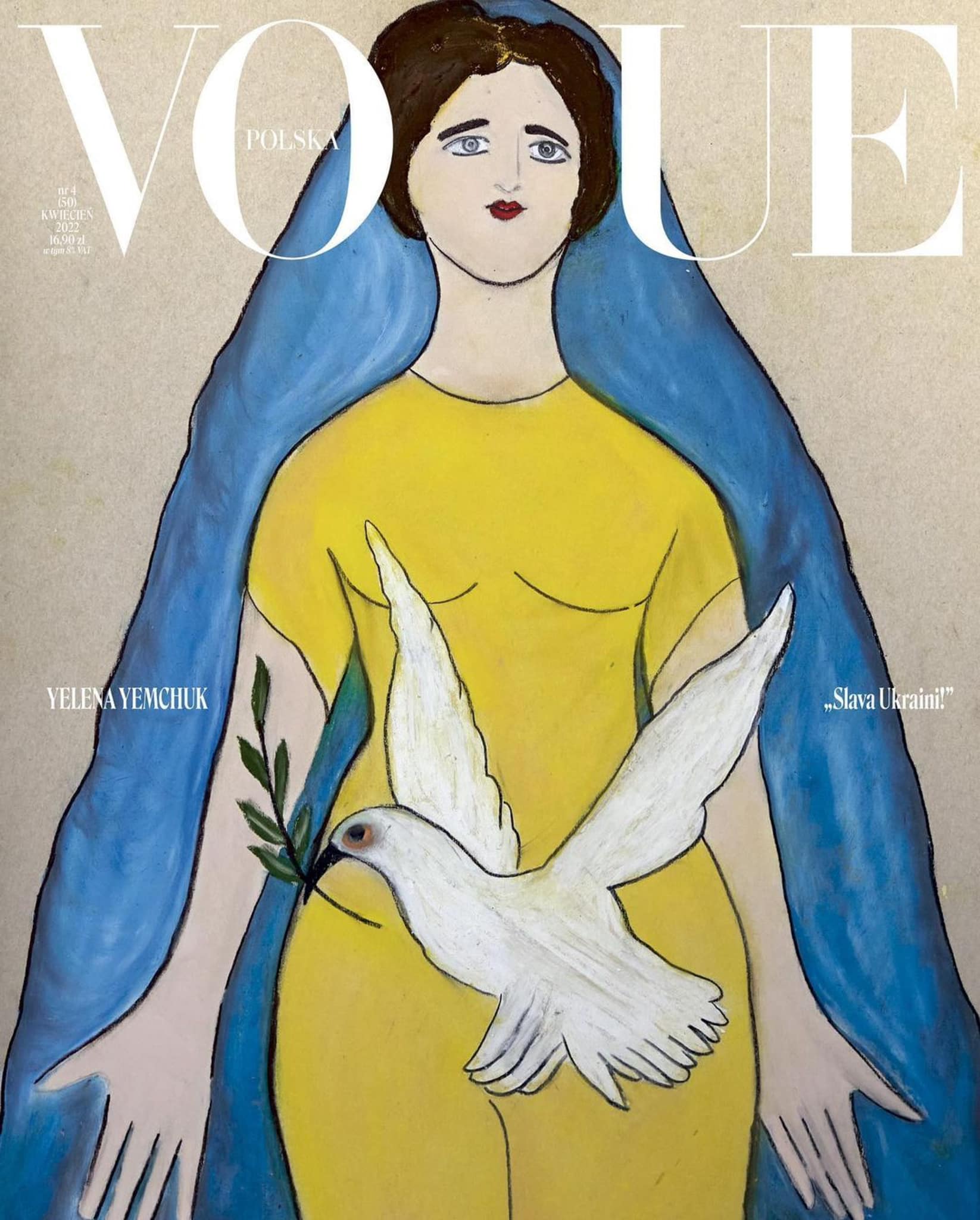 Cover of the April issue of Polish Vogue 💙💛 It was created by