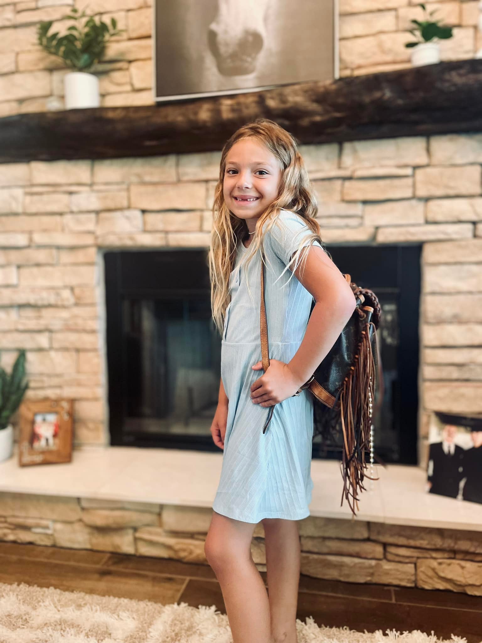 girl wearing mini backpack Vera Bradley Outlet in Forever Green Cute mini You need these mini backpacks