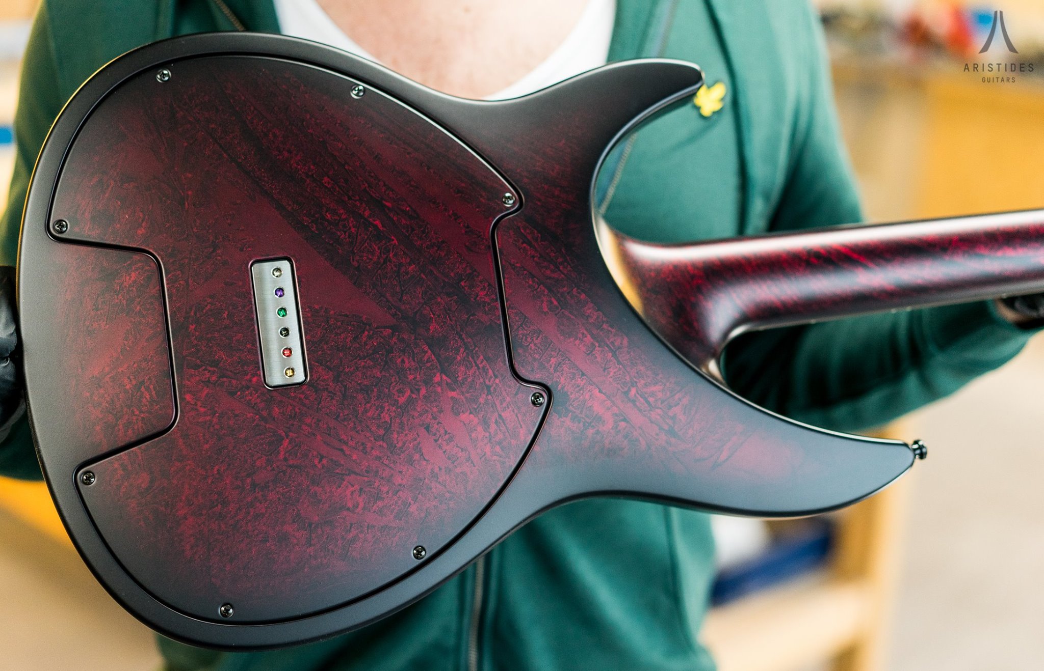 Aristides 070 Red Metallic Satin loaded with Bare Knuckle Pickups!!!