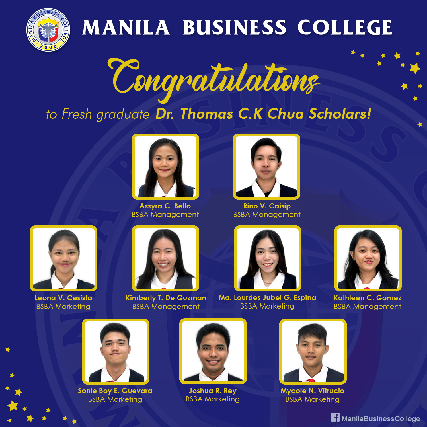 Manila Business College - Congratulations to Dr. Thomas C.K. Chua ...