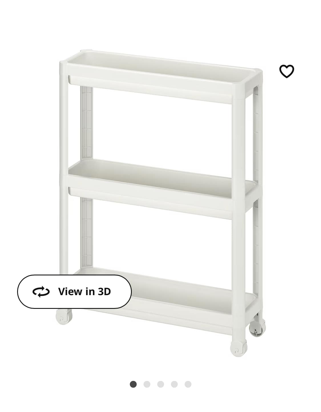 How have you used the VESKEN cart for extra storage at home?