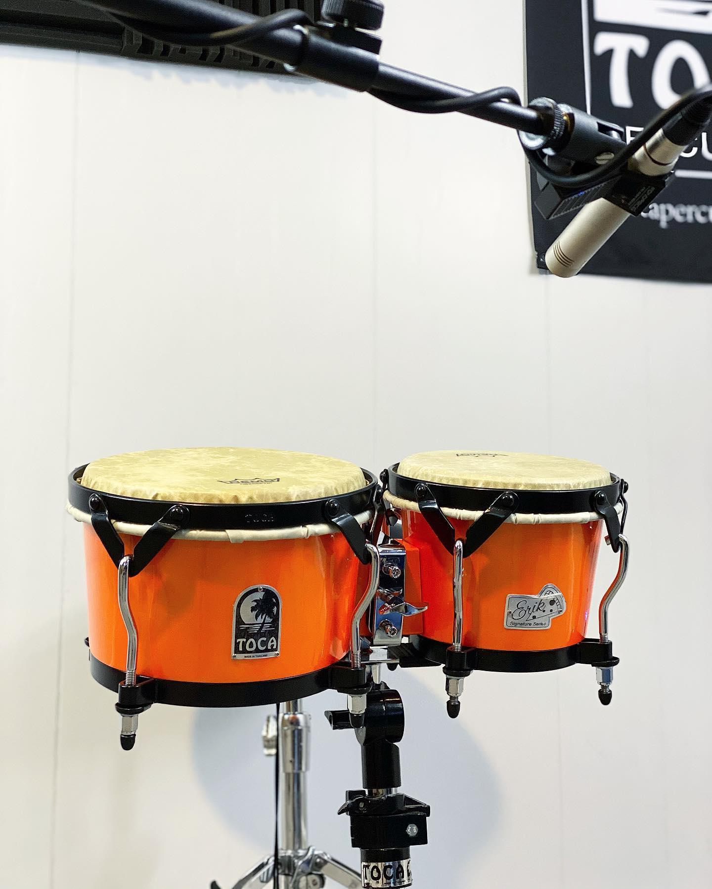 Toca Eric Piza Signature Bongo. 7” & 9”, with Black Powder-Coated