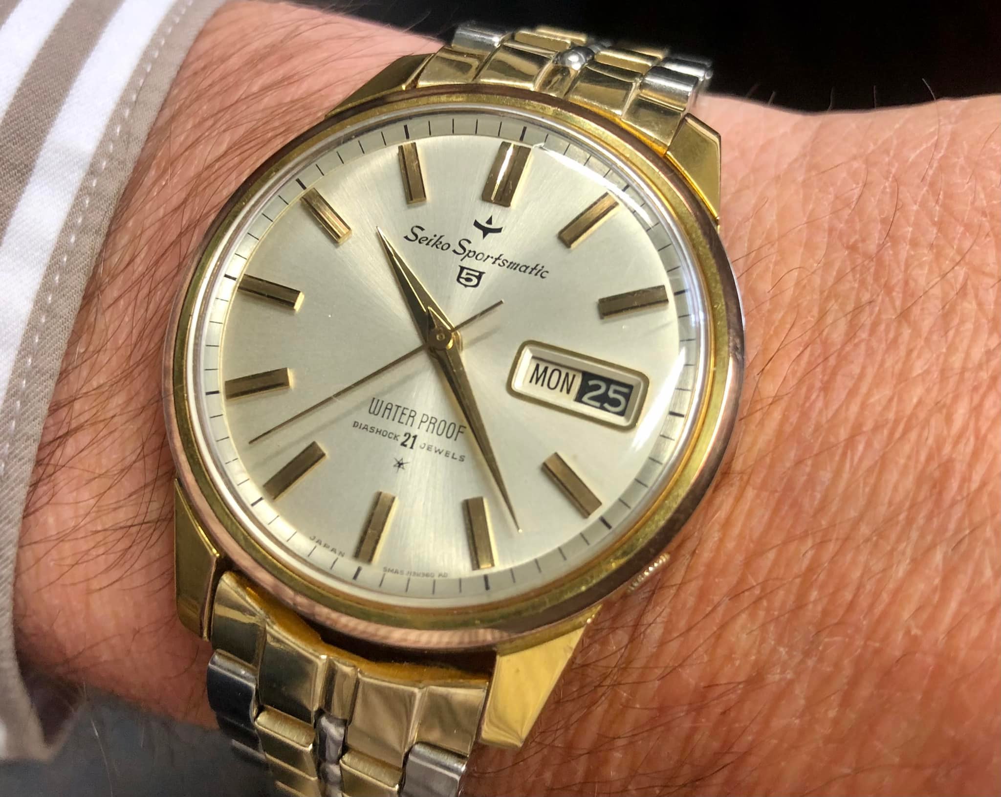 Vintage Seiko Sportsmatic 5 Diashock, 21 jewels #TheFirstSeiko5 