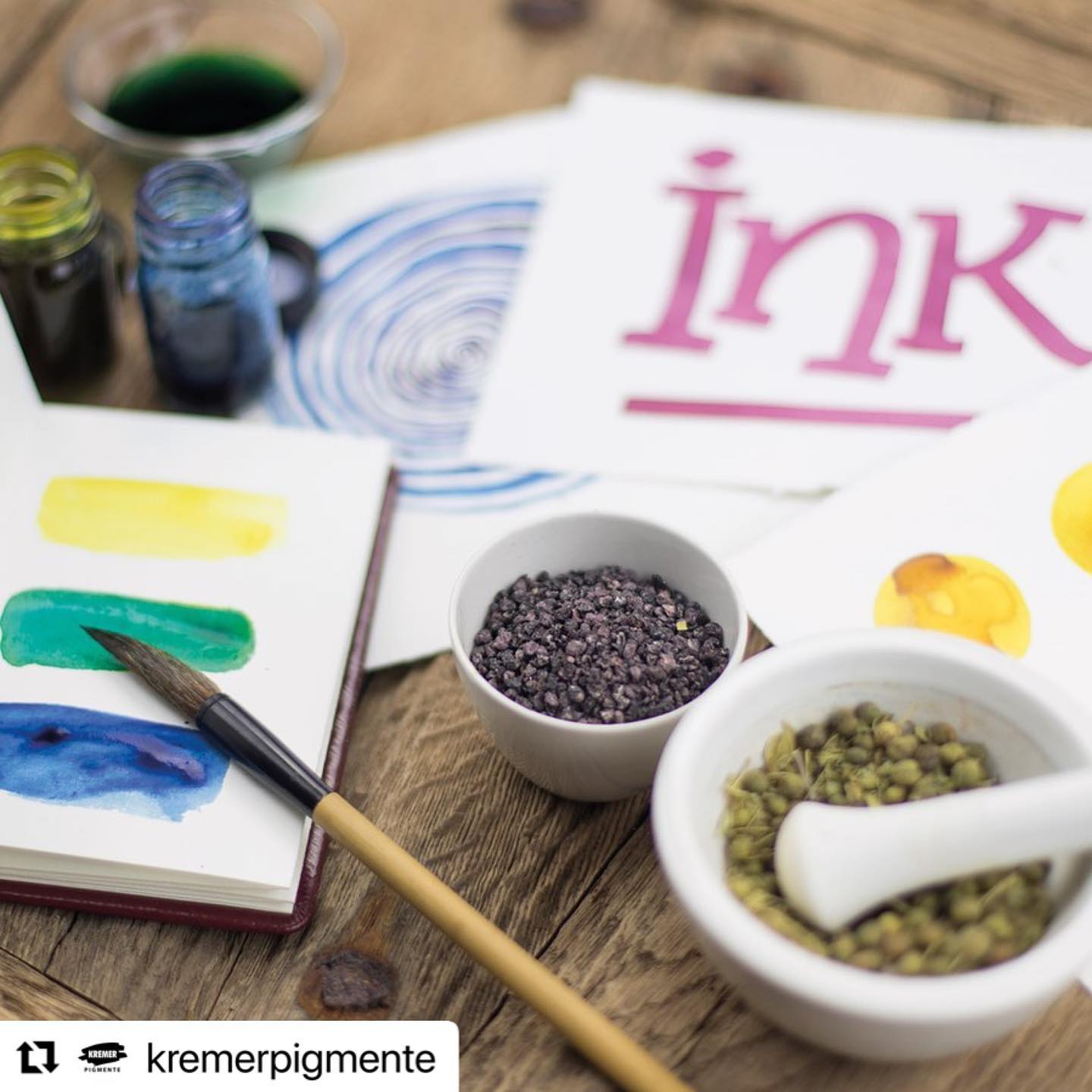 Kremer - Kremer Pigmente Set Historical Inks (#14710) This set offers ...