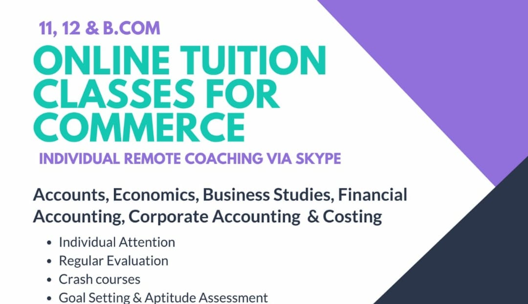Online Commerce Tuition 11,12 & B.Com
